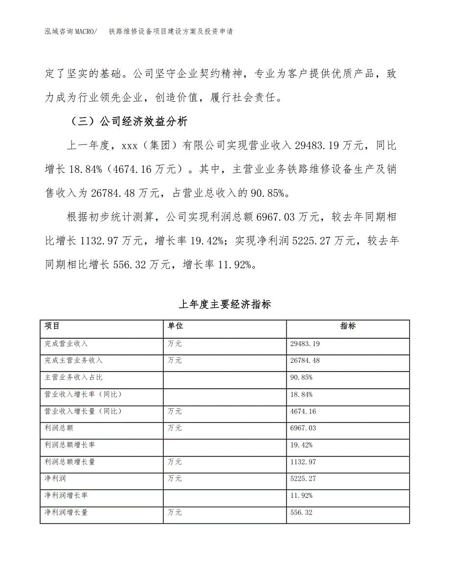 铁路维修设备项目建设方案及投资申请_第4页