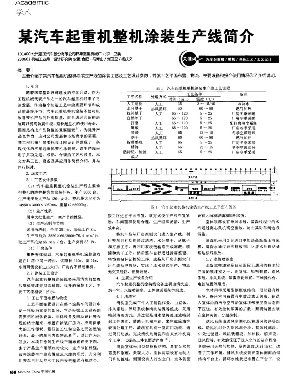 某汽车起重机整机涂装生产线简介.pdf_第1页