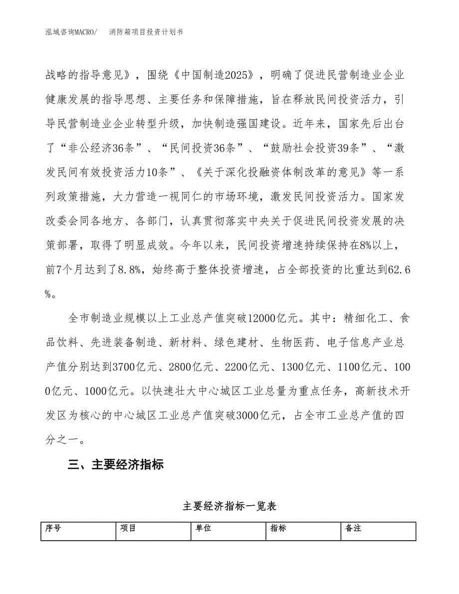 消防箱项目投资计划书(建设方案及投资估算分析).docx_第5页