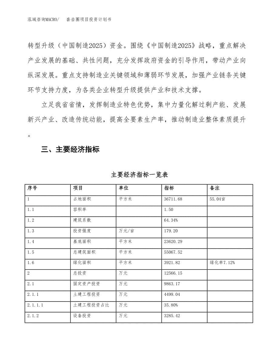 套齿圈项目投资计划书(建设方案及投资估算分析).docx_第5页