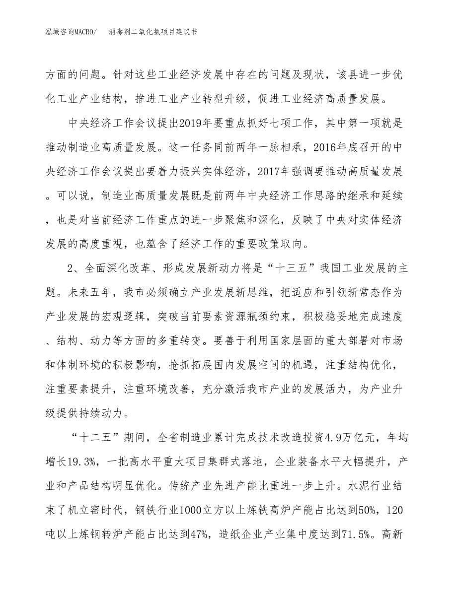 消毒剂二氧化氯项目建议书(项目汇报及实施方案范文).docx_第5页