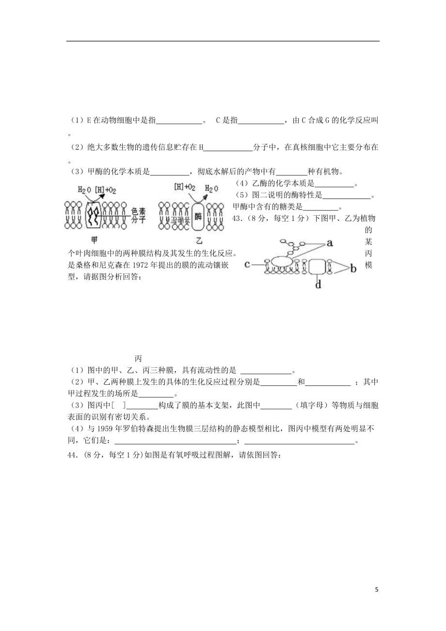 湖南省株洲市醴陵四中2018_2019学年高一生物下学期期末考试试题_第5页