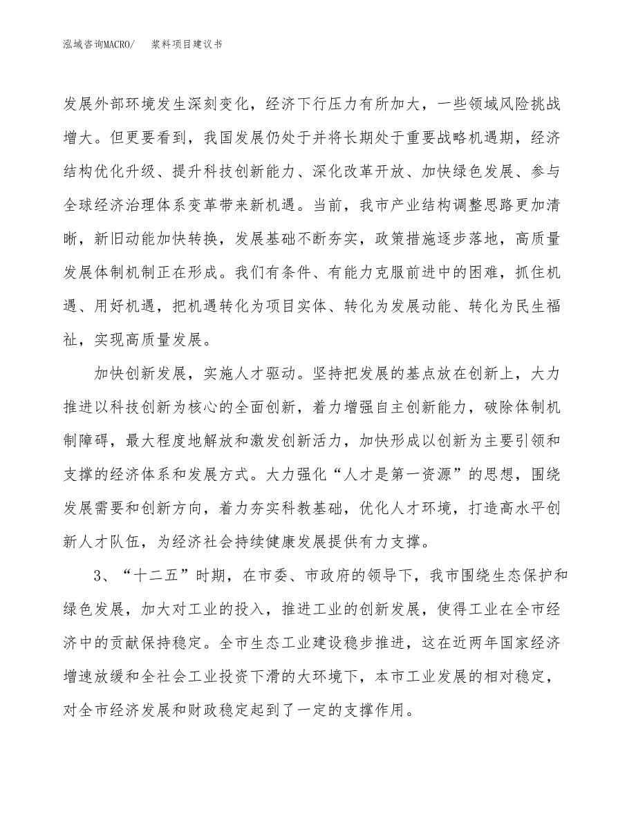 浆料项目建议书(项目汇报及实施方案范文).docx_第5页