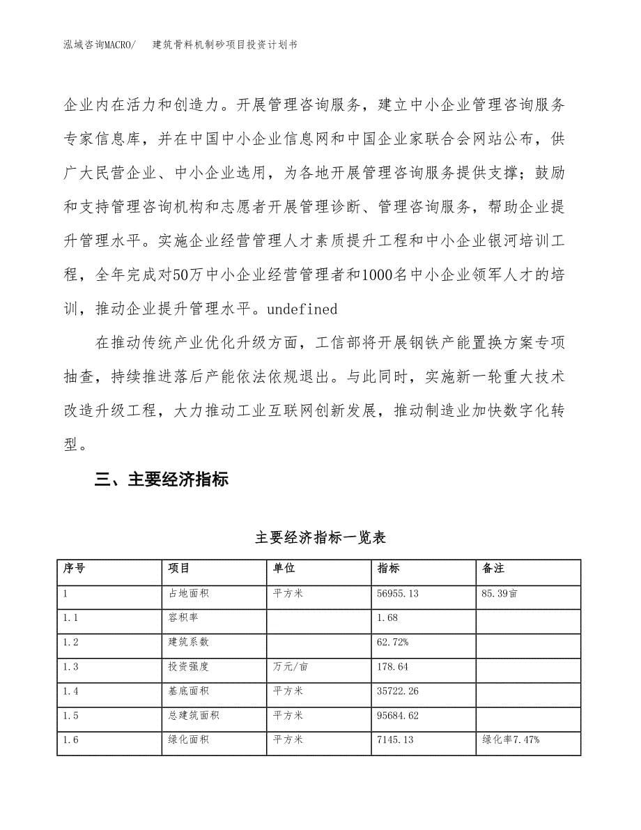 建筑骨料机制砂项目投资计划书(建设方案及投资估算分析).docx_第5页