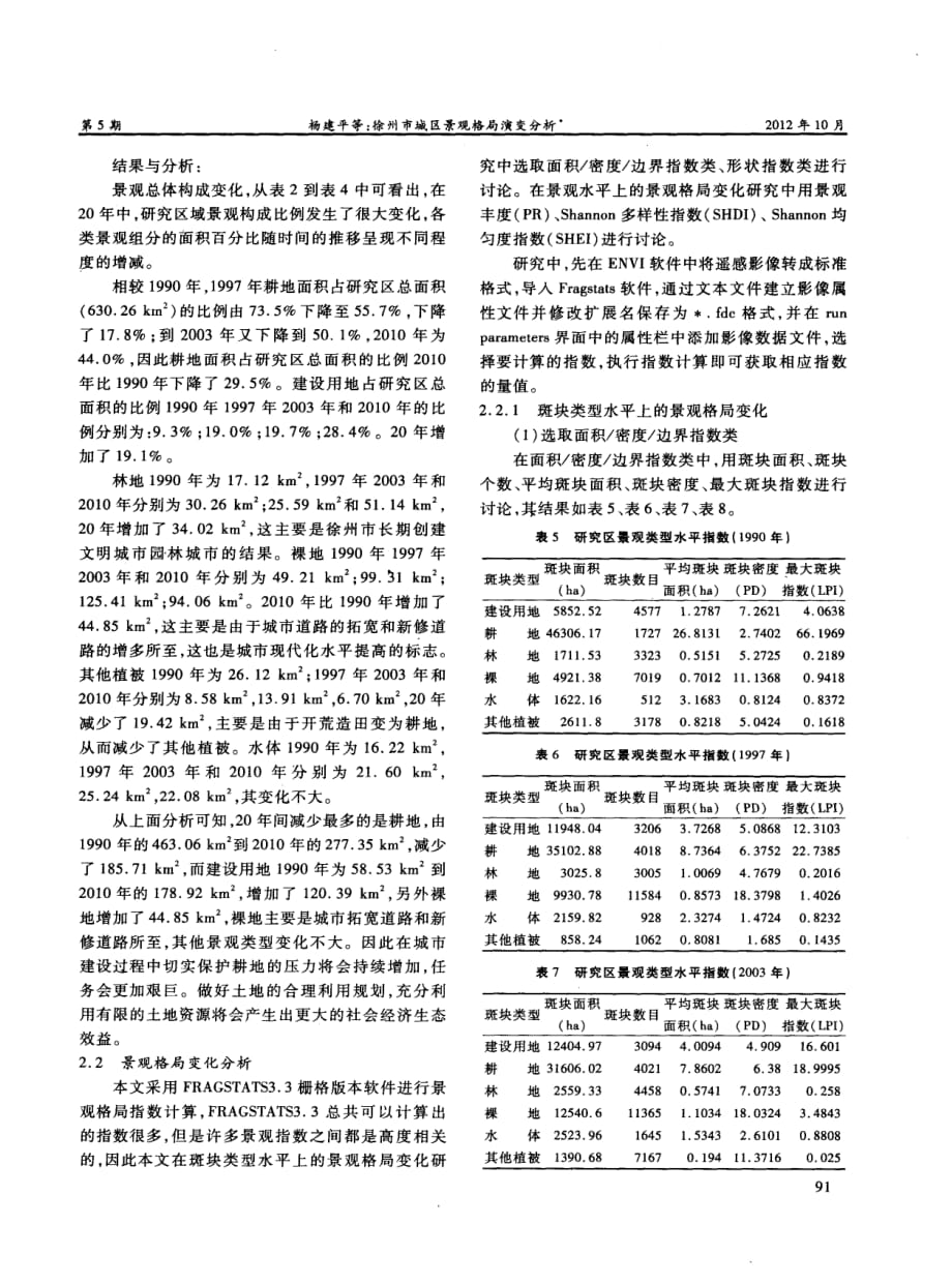 徐州市城区景观格局演变分析探究.pdf_第3页