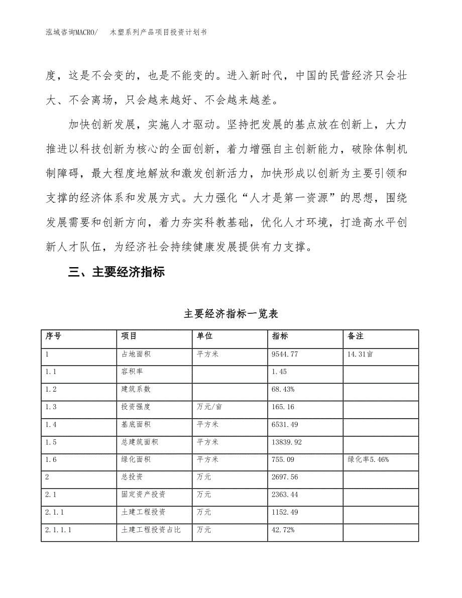 木塑系列产品项目投资计划书(建设方案及投资估算分析).docx_第5页