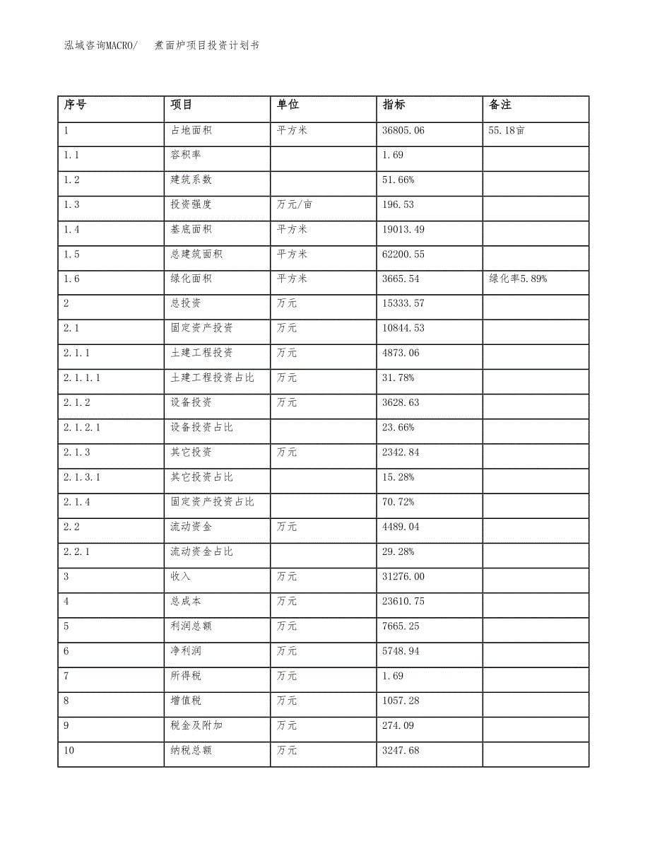 煮面炉项目投资计划书(建设方案及投资估算分析).docx_第5页