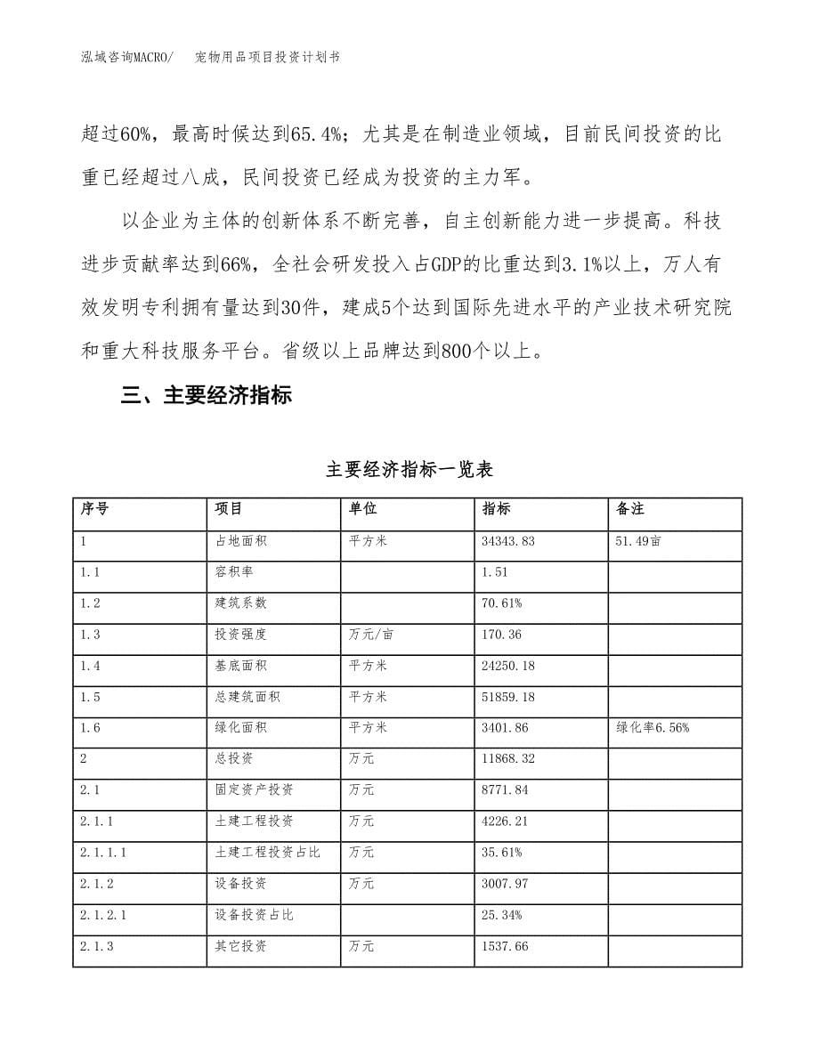 宠物用品项目投资计划书(建设方案及投资估算分析).docx_第5页