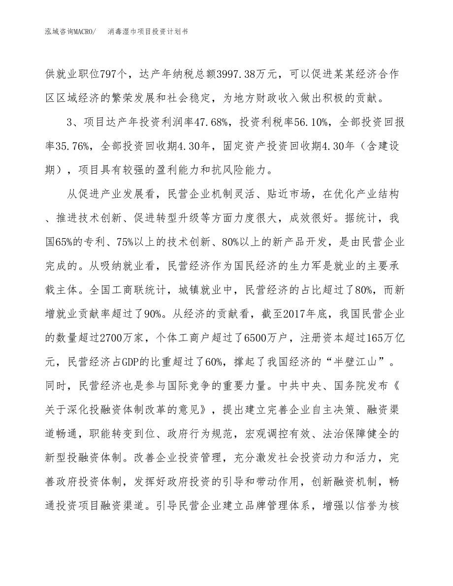 消毒湿巾项目投资计划书(建设方案及投资估算分析).docx_第4页