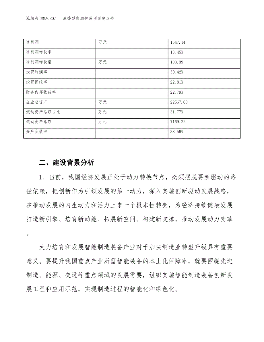 浓香型白酒包装项目建议书(项目汇报及实施方案范文).docx_第3页