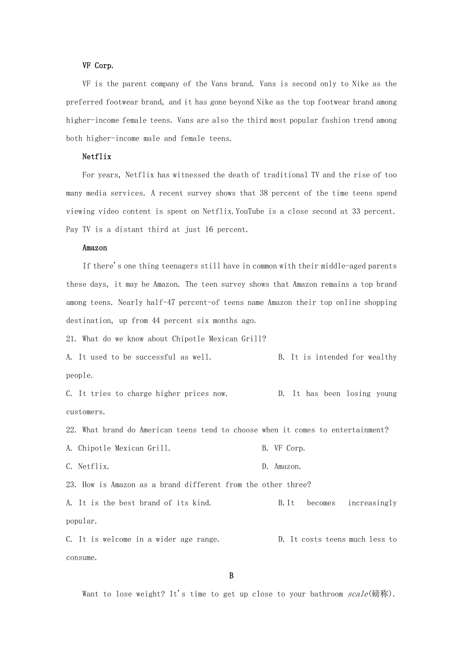 江西省上饶市广丰一中2018_2019高二英语下半年月考试题201904240258_第4页