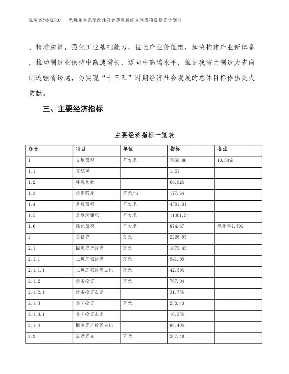 无机盐类深度改性及食药原料综合利用项目投资计划书(建设方案及投资估算分析).docx_第5页