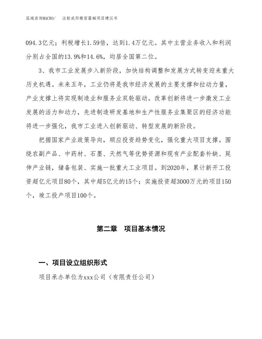 注射成形精密器械项目建议书(项目汇报及实施方案范文).docx_第5页