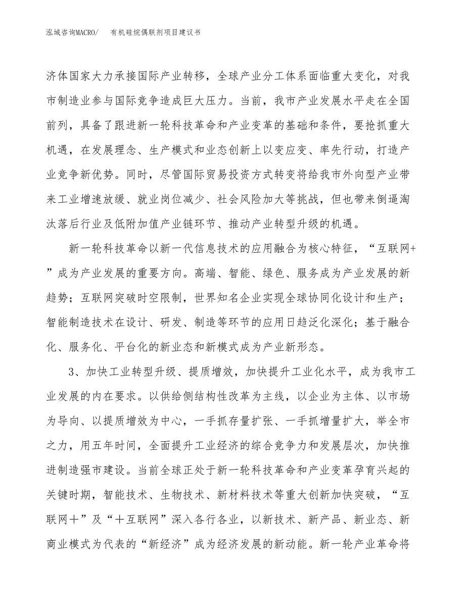 有机硅烷偶联剂项目建议书(项目汇报及实施方案范文).docx_第5页