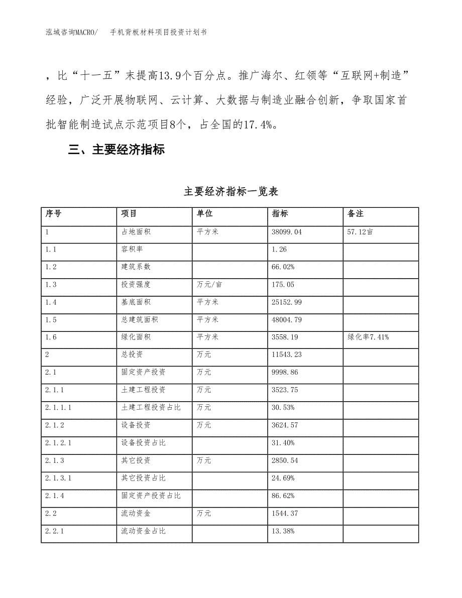 手机背板材料项目投资计划书(建设方案及投资估算分析).docx_第5页