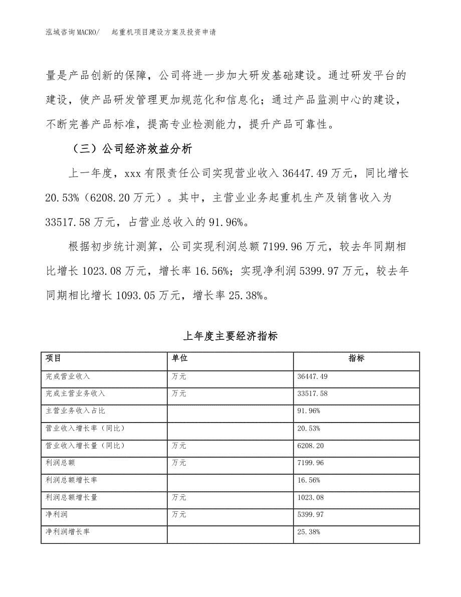 起重机项目建设方案及投资申请_第5页