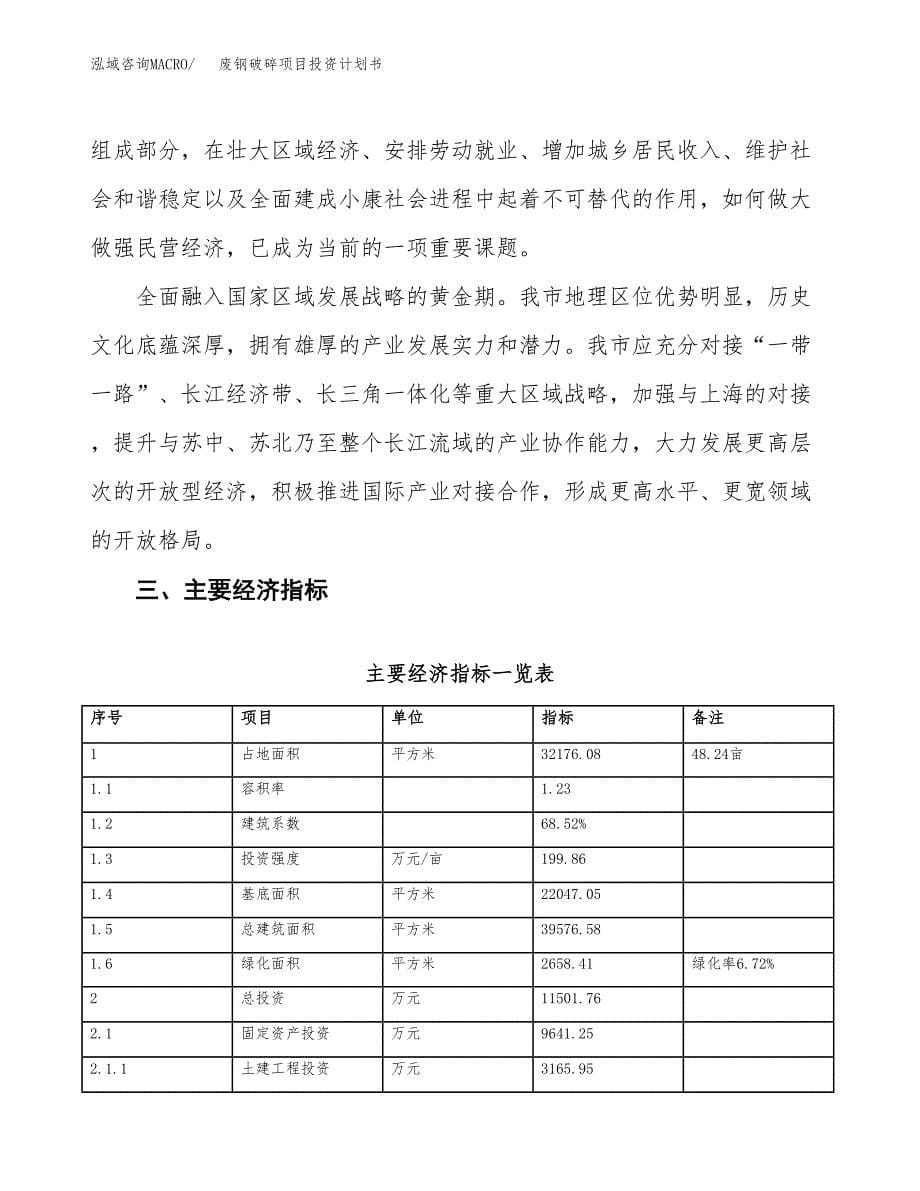 废钢破碎项目投资计划书(建设方案及投资估算分析).docx_第5页