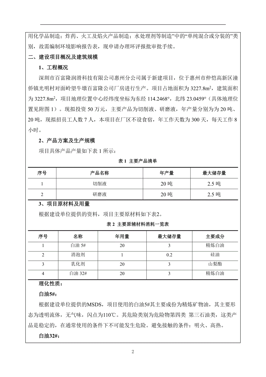 深圳市百富隆润滑科技有限公司惠州分公司切削液研磨液生产项目环评报告表_第4页