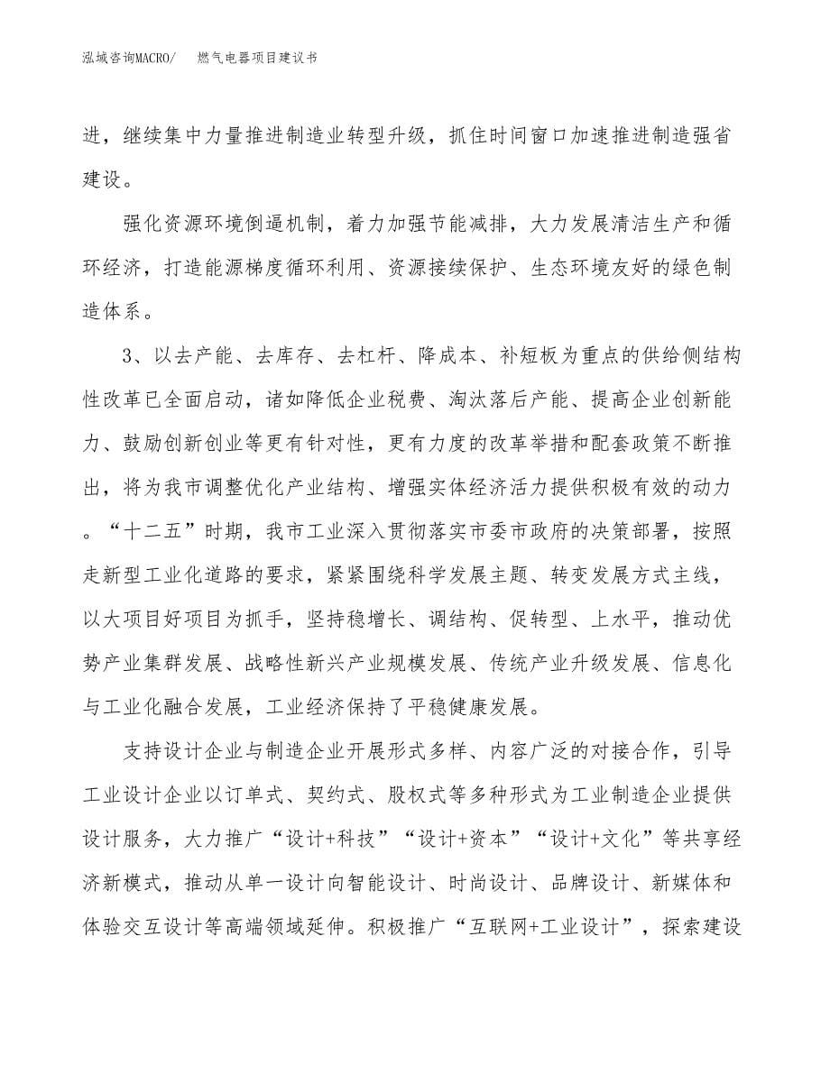 燃气电器项目建议书(项目汇报及实施方案范文).docx_第5页