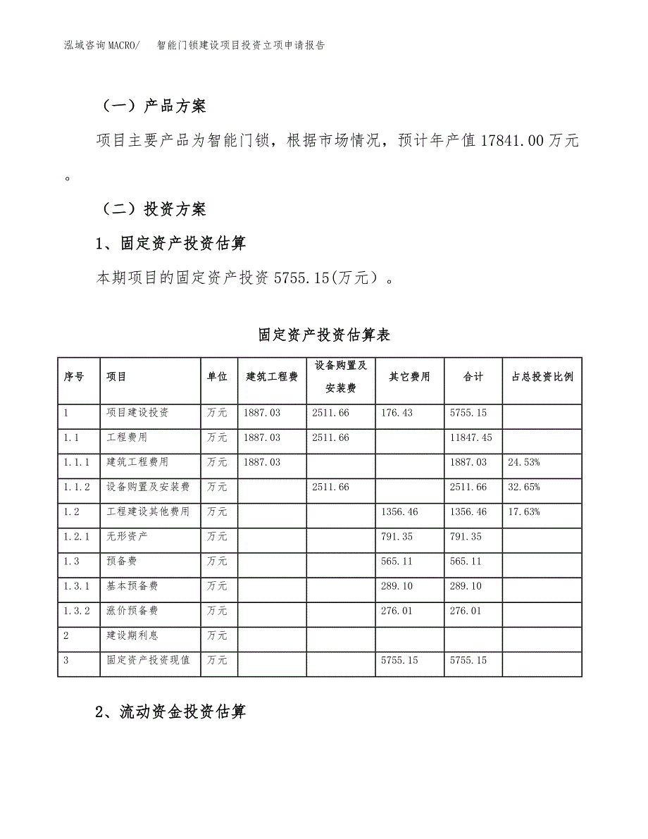 智能门锁建设项目投资立项申请报告_第4页