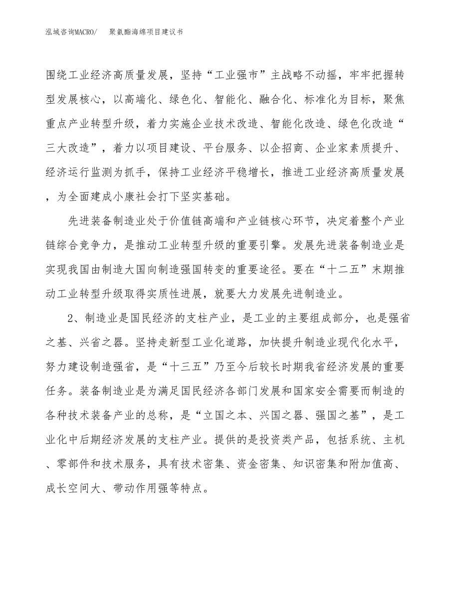 聚氨酯海绵项目建议书(项目汇报及实施方案范文).docx_第5页