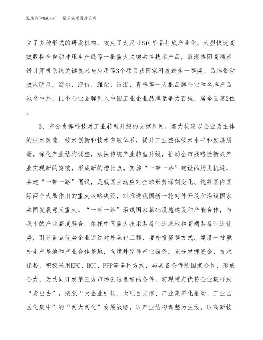 聚苯砜项目建议书(项目汇报及实施方案范文).docx_第5页