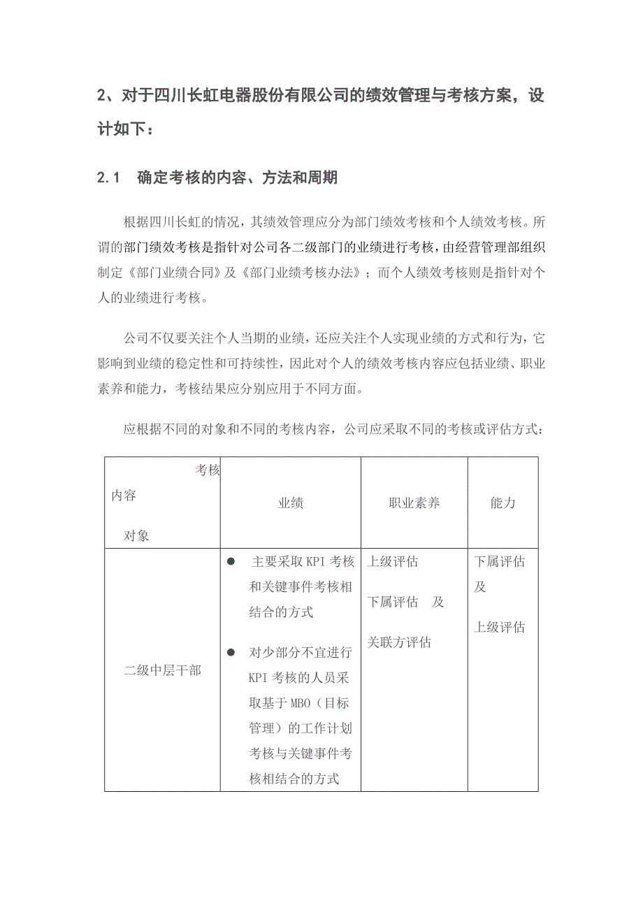 四川长虹电器股份有限公司的绩效考核与管理_第3页