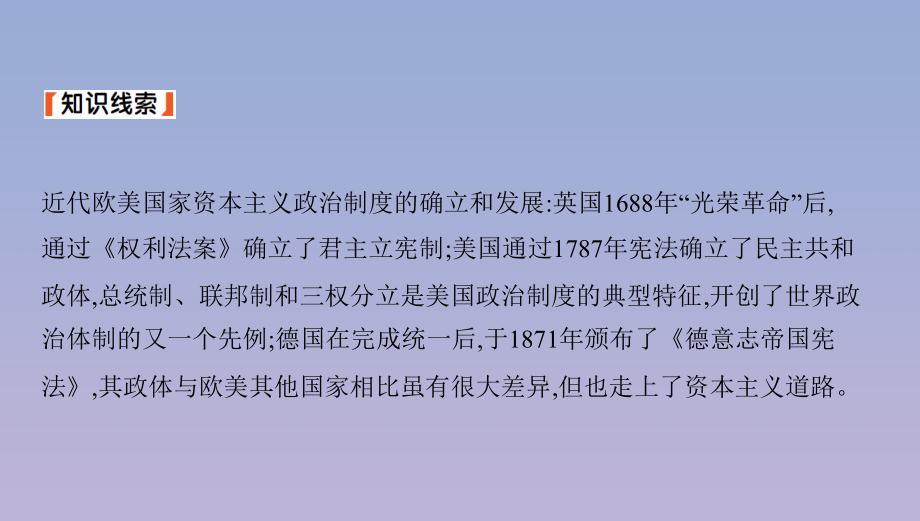 （江苏专版）2020届高考历史二轮复习专题七欧美资产阶级代议制的确立与发展课件_第4页