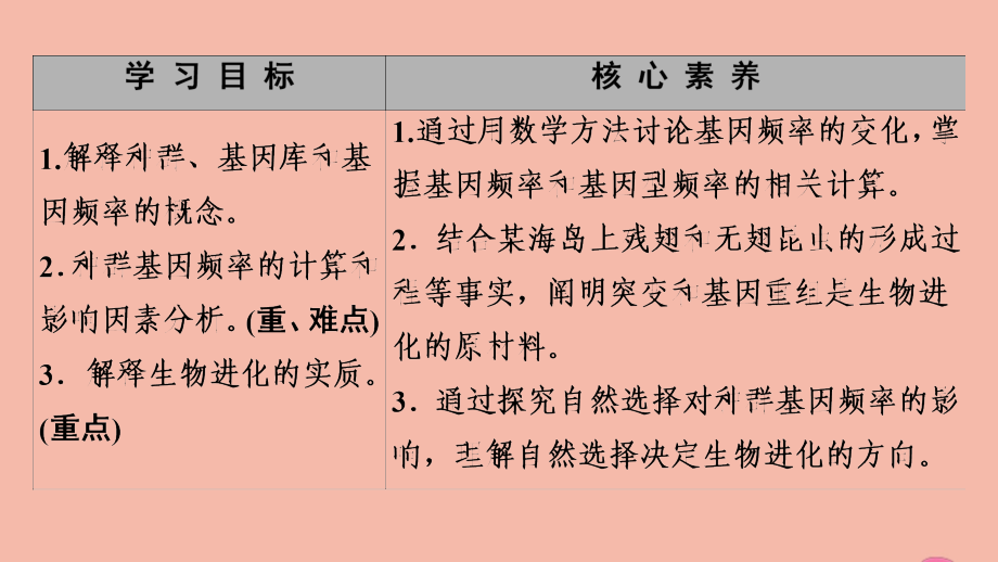 新教材高中生物第6章3节种群基因组成的变化与物种的形成（1）课件新人教版必修第二册_第2页