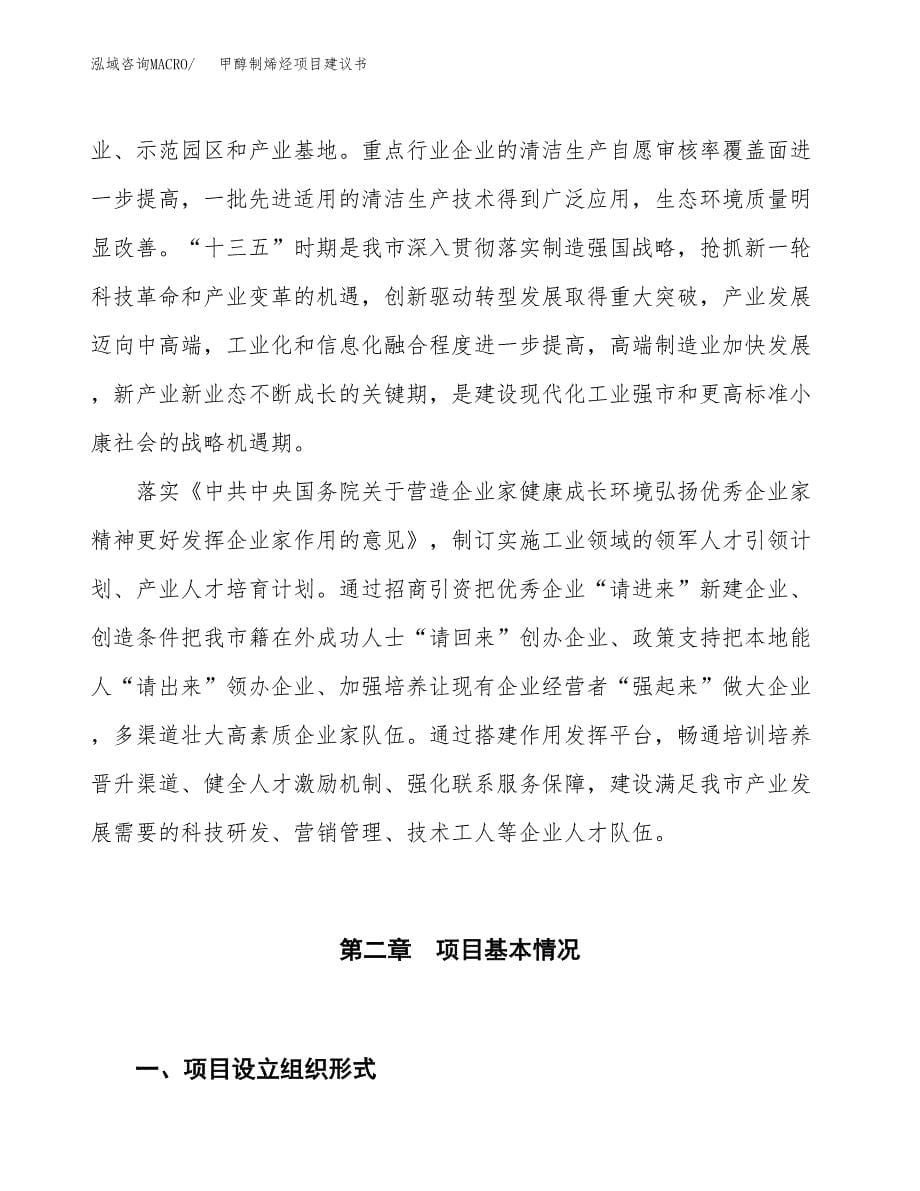 甲醇制烯烃项目建议书(项目汇报及实施方案范文).docx_第5页