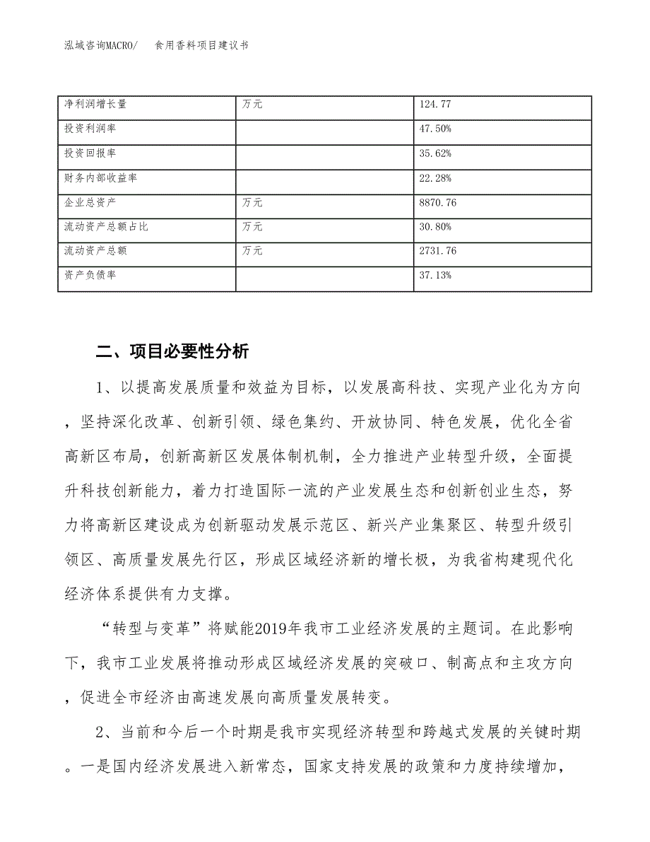 食用香料项目建议书(项目汇报及实施方案范文).docx_第3页