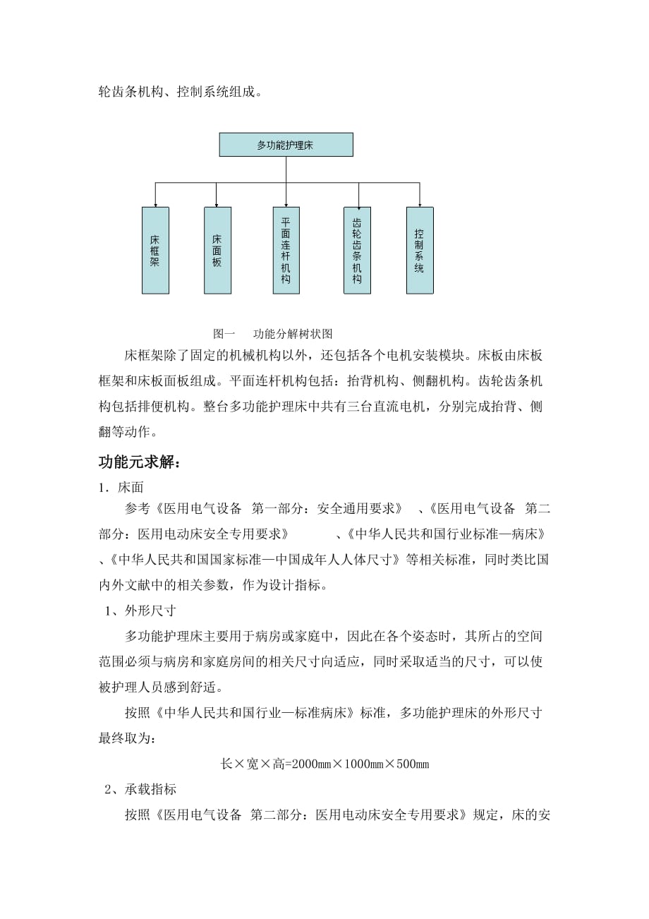 多功能护理床设计_第4页