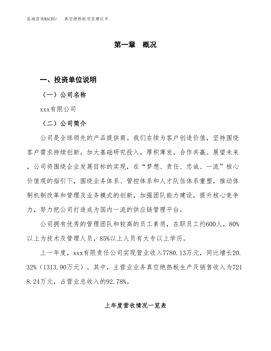 真空绝热板项目建议书(项目汇报及实施方案范文).docx_第1页