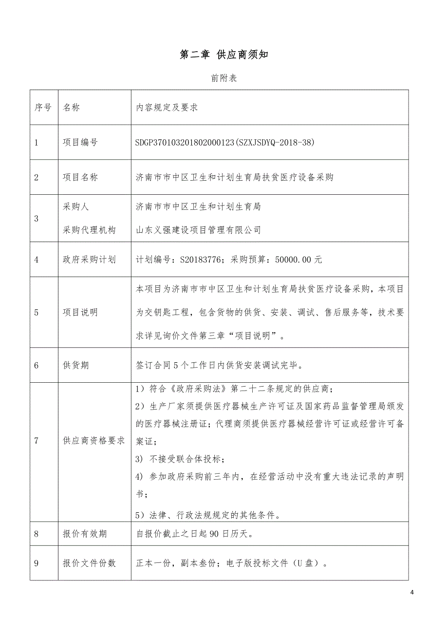 扶贫医疗设备采购询价文件_第4页