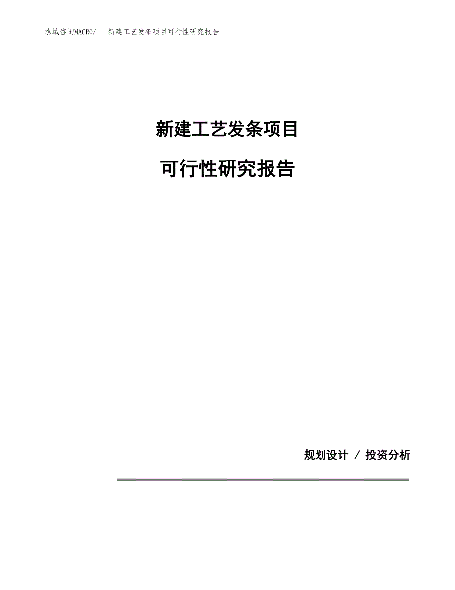 新建工艺发条项目可行性研究报告(投资申报).docx_第1页