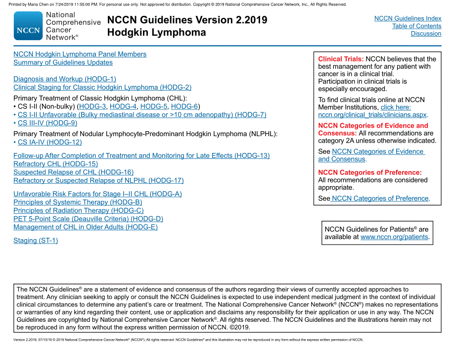 NCCN临床实践指南_霍奇金淋巴瘤(2019.V2)英文版_第3页