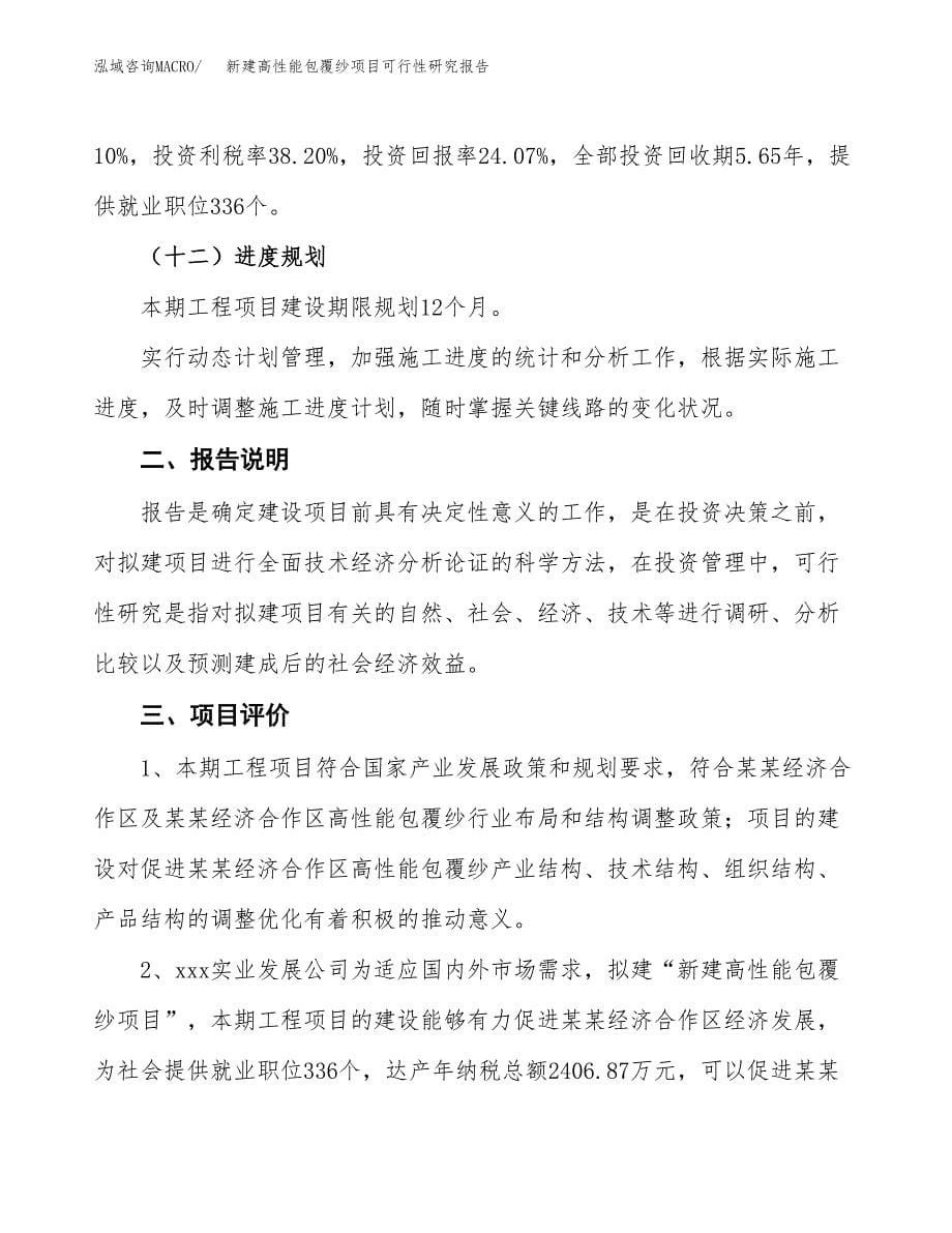 新建高性能包覆纱项目可行性研究报告(投资申报).docx_第5页