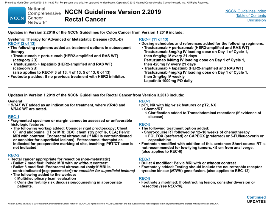 NCCN临床实践指南_直肠癌(2019.V2)英文版_第4页