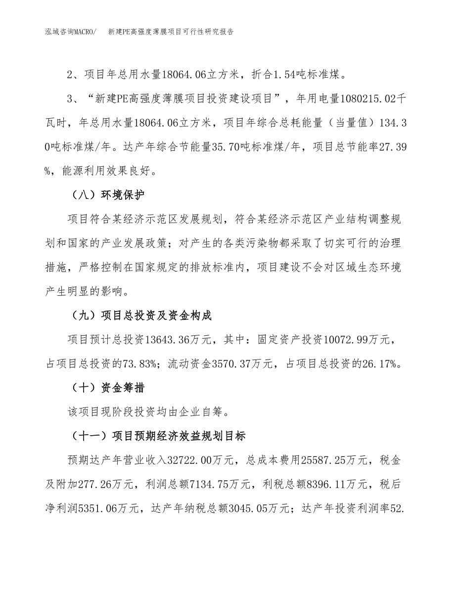 新建PE高强度薄膜项目可行性研究报告(投资申报).docx_第5页