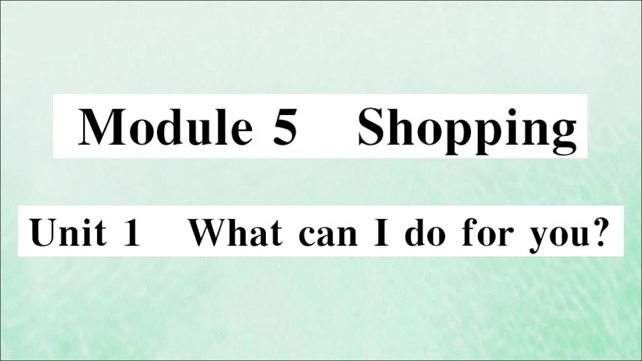 2019春七年级英语下册Module5ShoppingUnit1WhatcanIdoforyou习题课件（新版）外研版_第1页