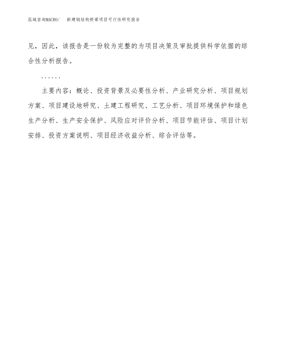 新建钢结构桥梁项目可行性研究报告(投资申报).docx_第3页