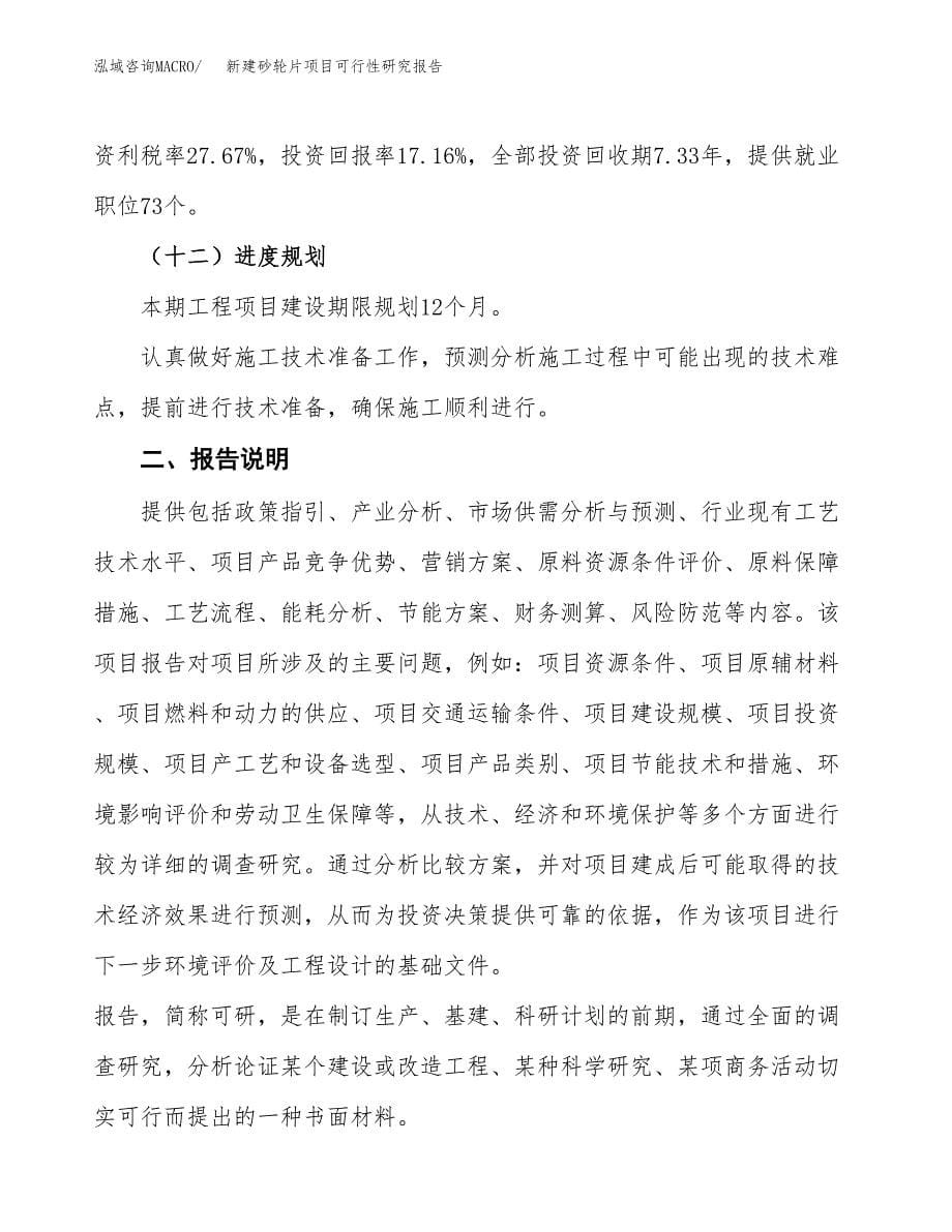 新建砂轮片项目可行性研究报告(投资申报).docx_第5页