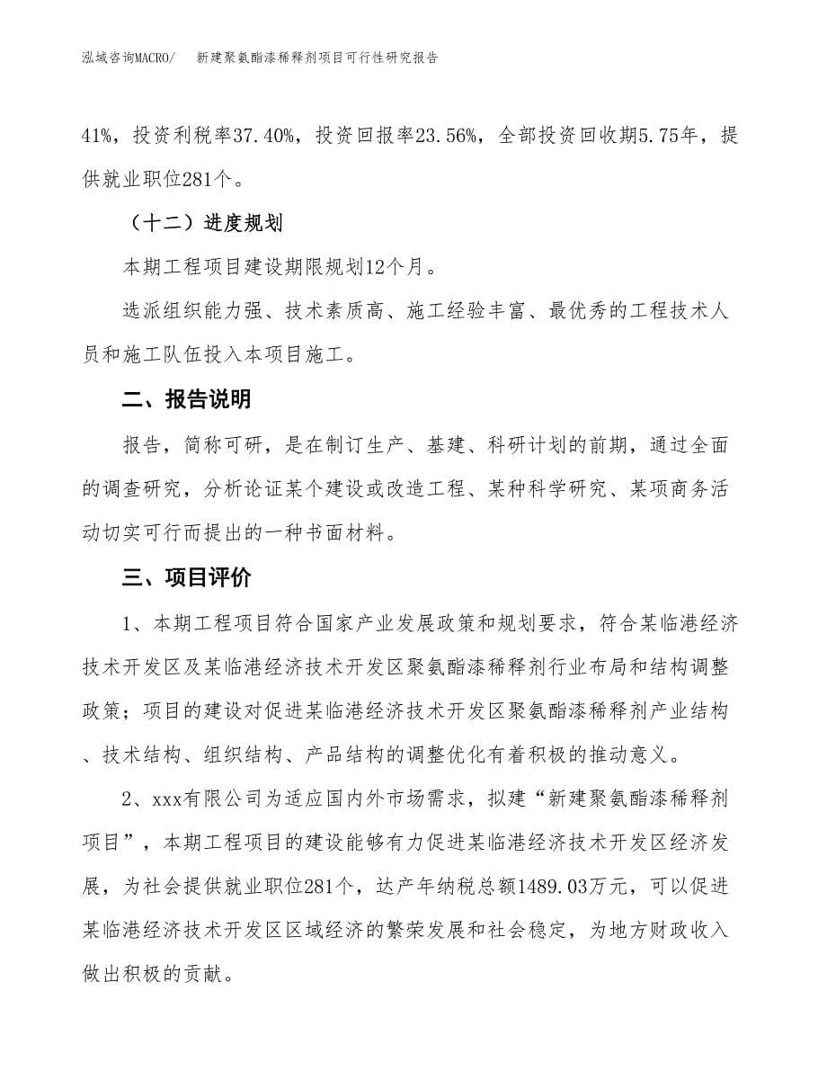 新建聚氨酯漆稀释剂项目可行性研究报告(投资申报).docx_第5页