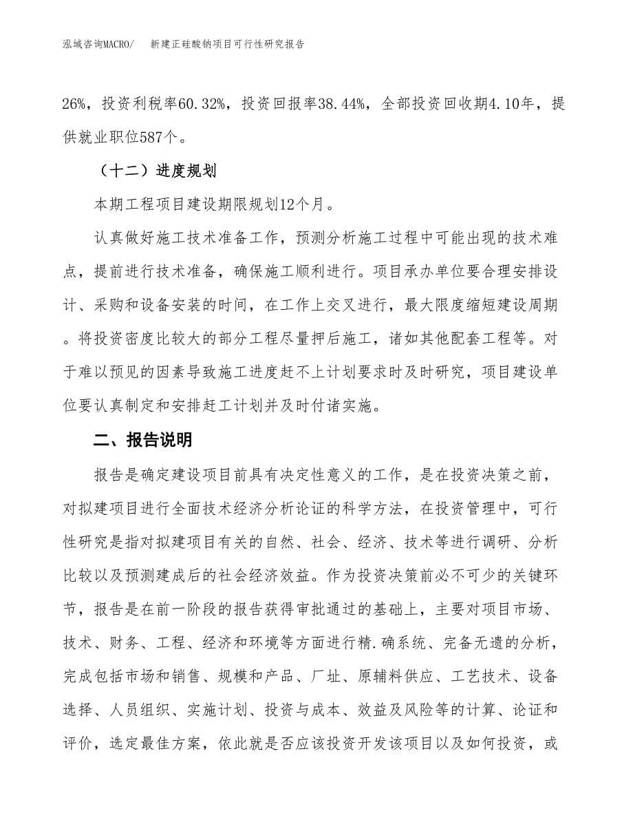 新建正硅酸钠项目可行性研究报告(投资申报).docx_第5页