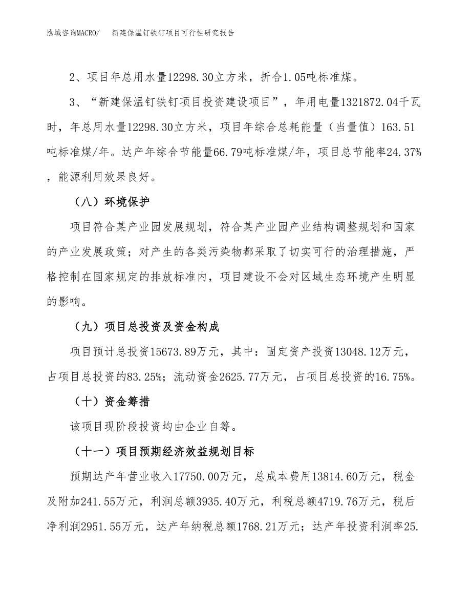 新建保温钉铁钉项目可行性研究报告(投资申报).docx_第5页