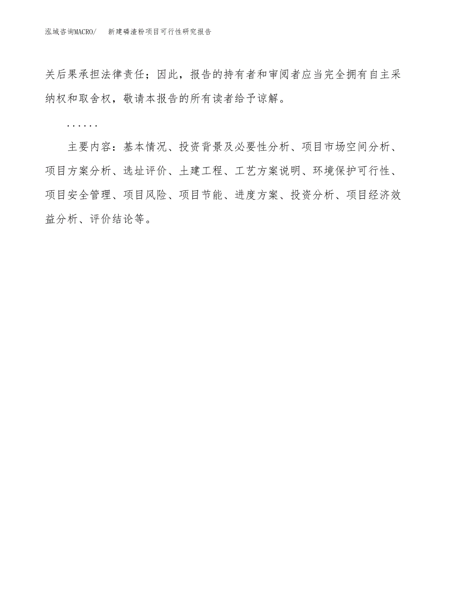 新建磷渣粉项目可行性研究报告(投资申报).docx_第3页