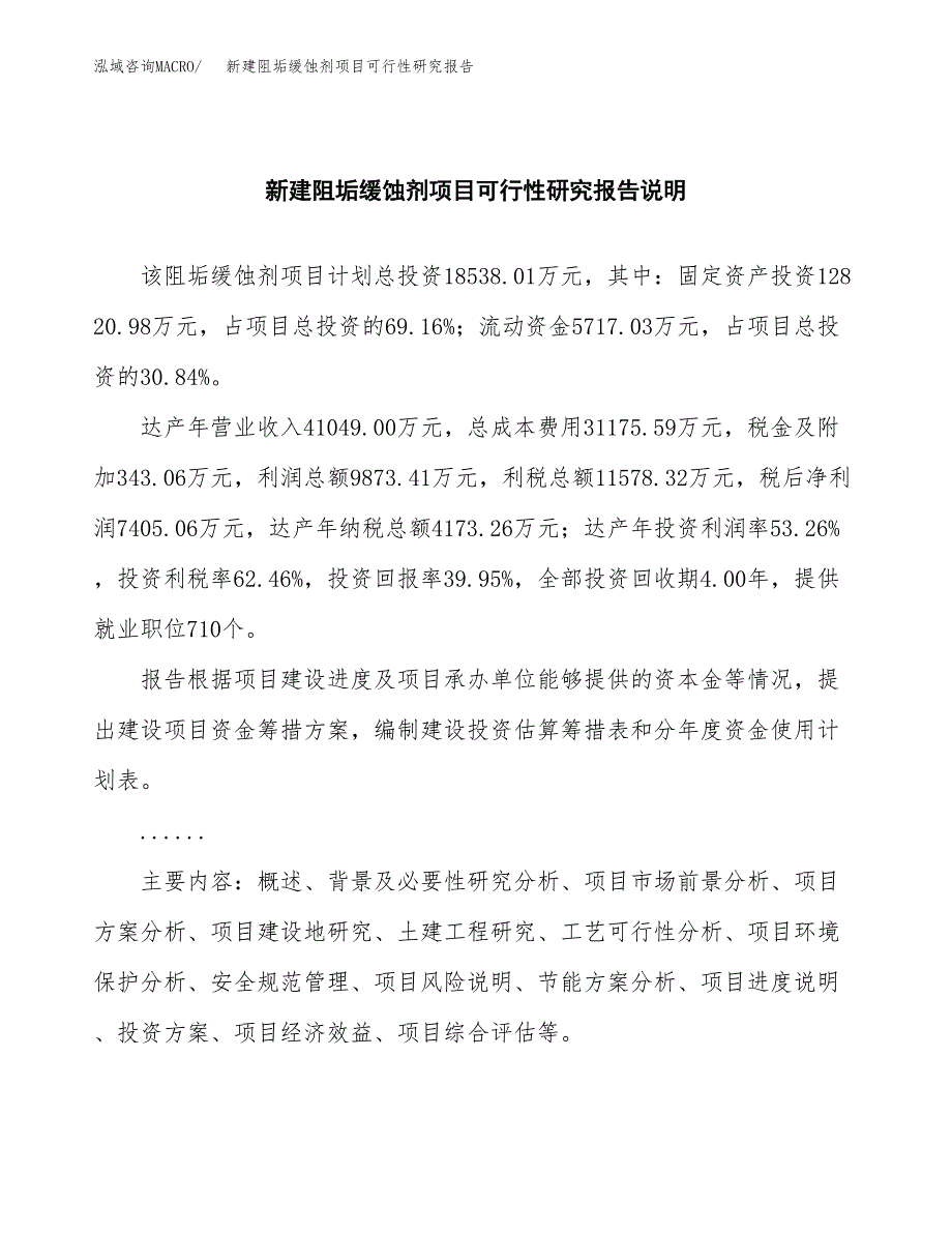 新建阻垢缓蚀剂项目可行性研究报告(投资申报).docx_第2页