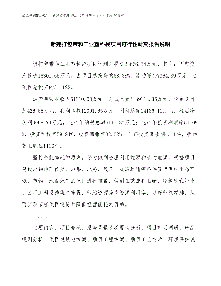 新建打包带和工业塑料袋项目可行性研究报告(投资申报).docx_第2页