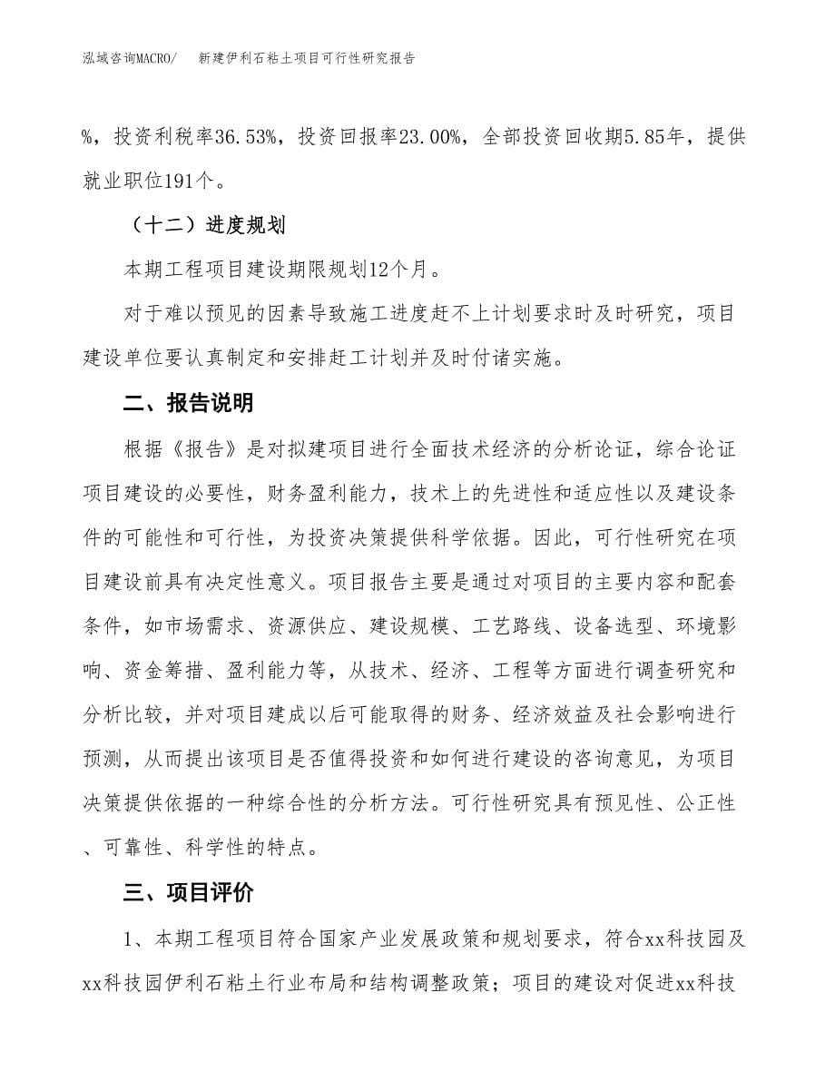 新建伊利石粘土项目可行性研究报告(投资申报).docx_第5页