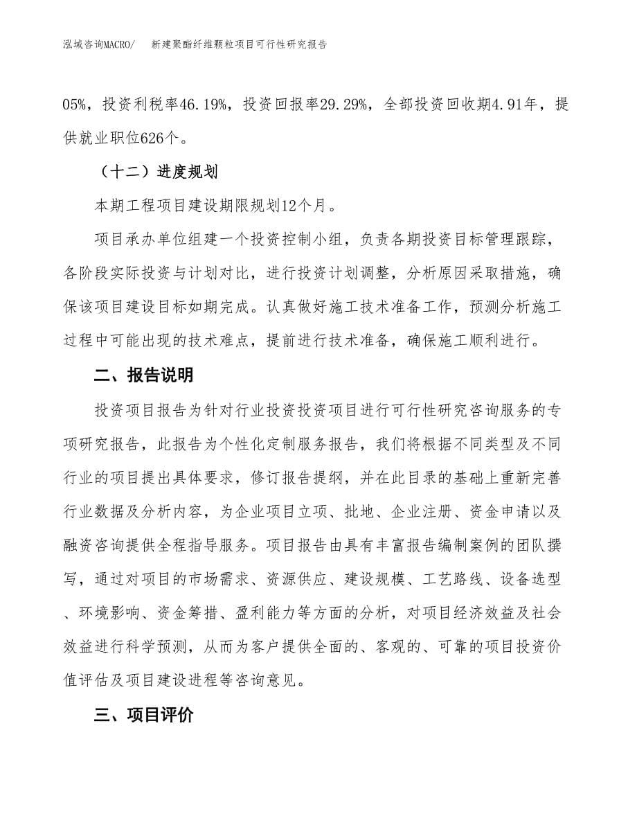 新建聚酯纤维颗粒项目可行性研究报告(投资申报).docx_第5页